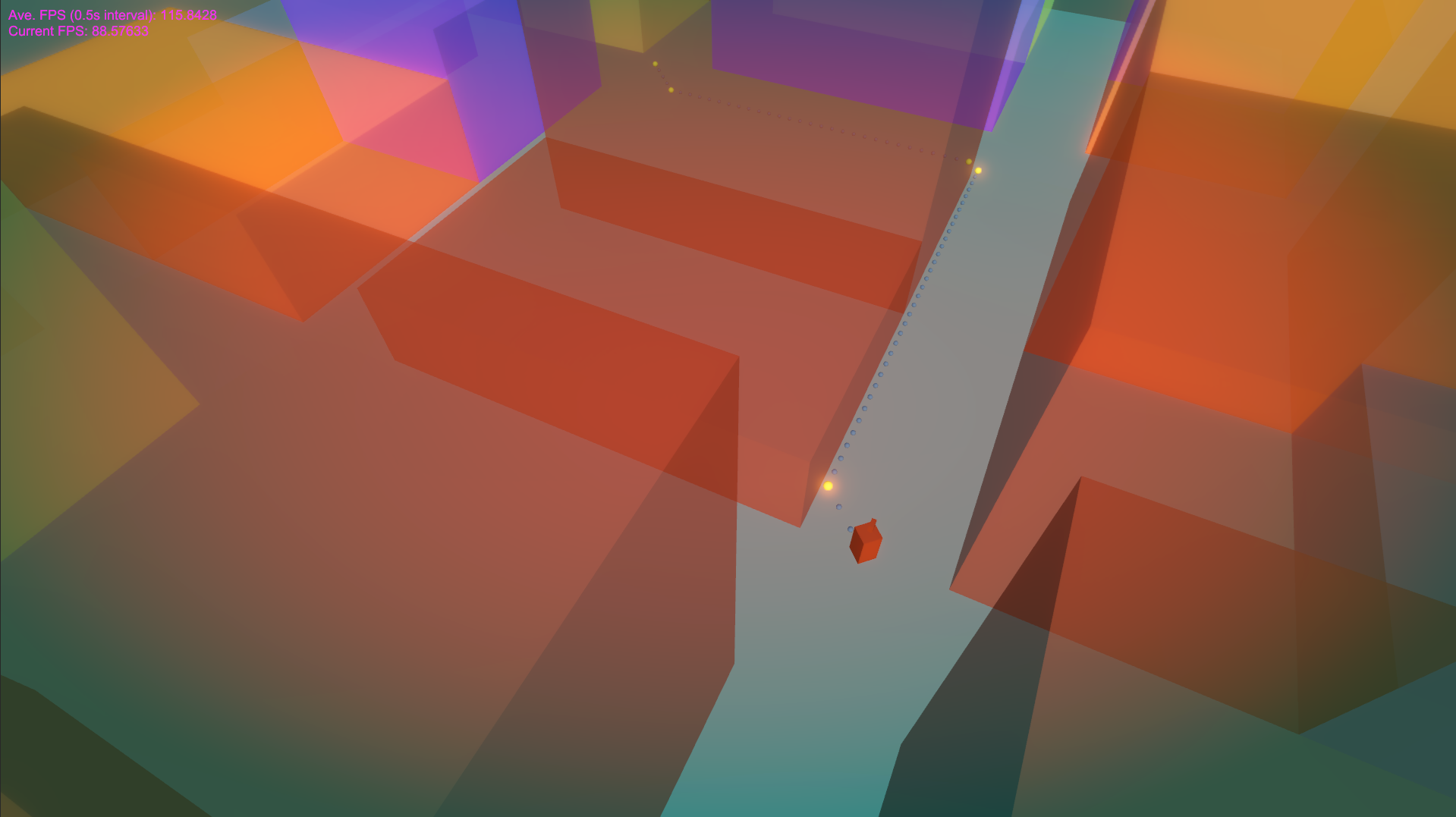 Pathing visualization enabled.